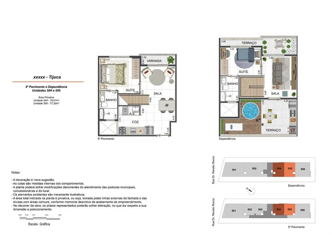 Planta 3: Relier Tijuca, apartamento de alto padrão na Tijuca, Rio de Janeiro