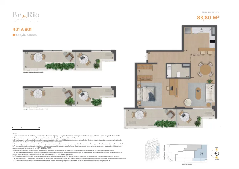 Planta 7: Ben in Rio Paul Redfern, apartamento de alto padrão em Ipanema, Rio de Janeiro