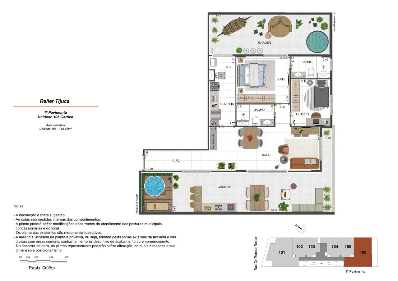 Planta 10: Relier Tijuca, apartamento de alto padrão na Tijuca, Rio de Janeiro