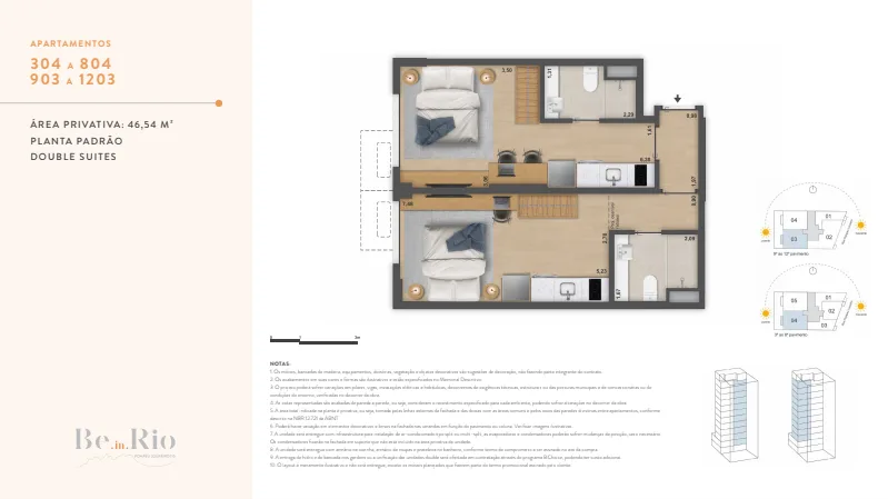 Planta 8: Ben in Rio Pompeu Loureiro, apartamento de alto padrão em Copacabana, Rio de Janeiro