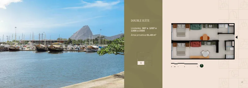 Planta 10: Oriá Residencial Glória, studio de alto padrão na Glória, Rio de Janeiro