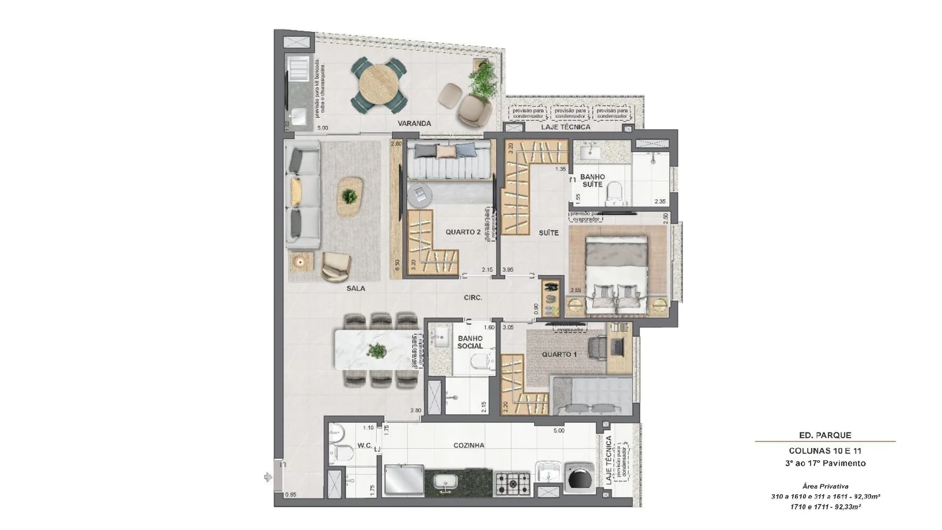Planta 46: Endless Peninsula, apartamento de alto padrão na Barra da Tijuca, Rio de Janeiro