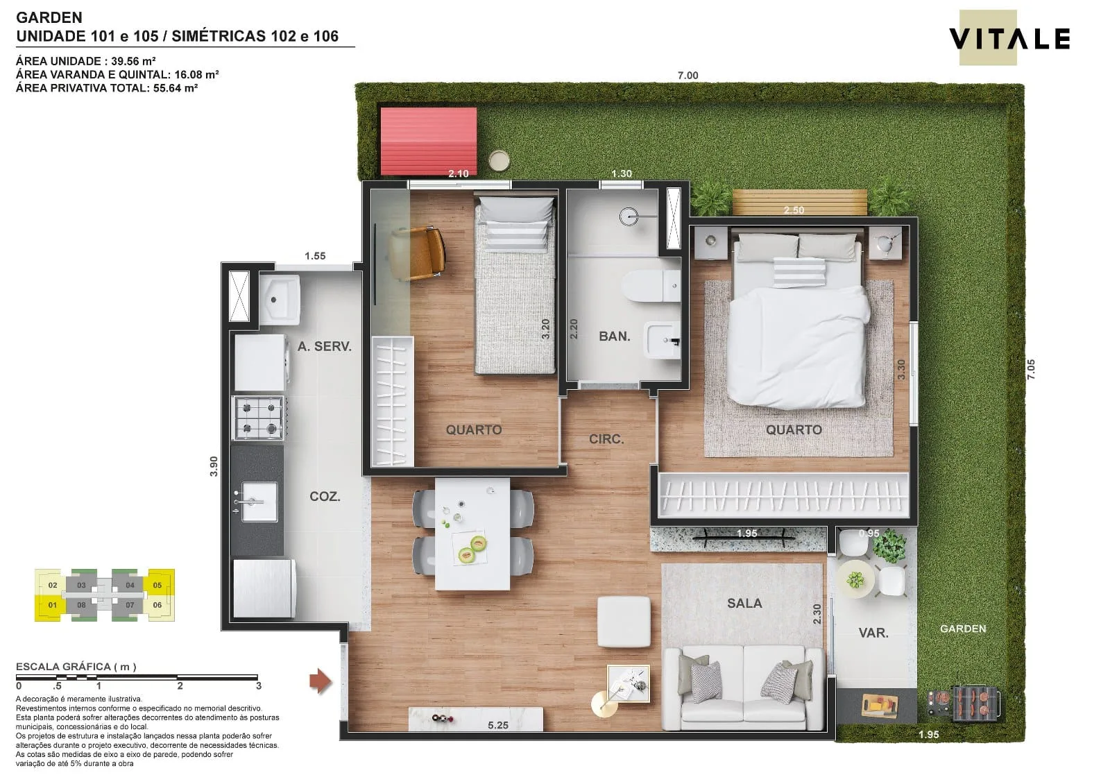 Planta 4: Vitale Carioca Residencial Vila Kosmos, apartamento de alto padrão em Outro, Rio de Janeiro