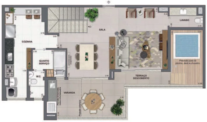 Planta 23: Iconyc By Yoo, apartamento de alto padrão em Botafogo, Rio de Janeiro