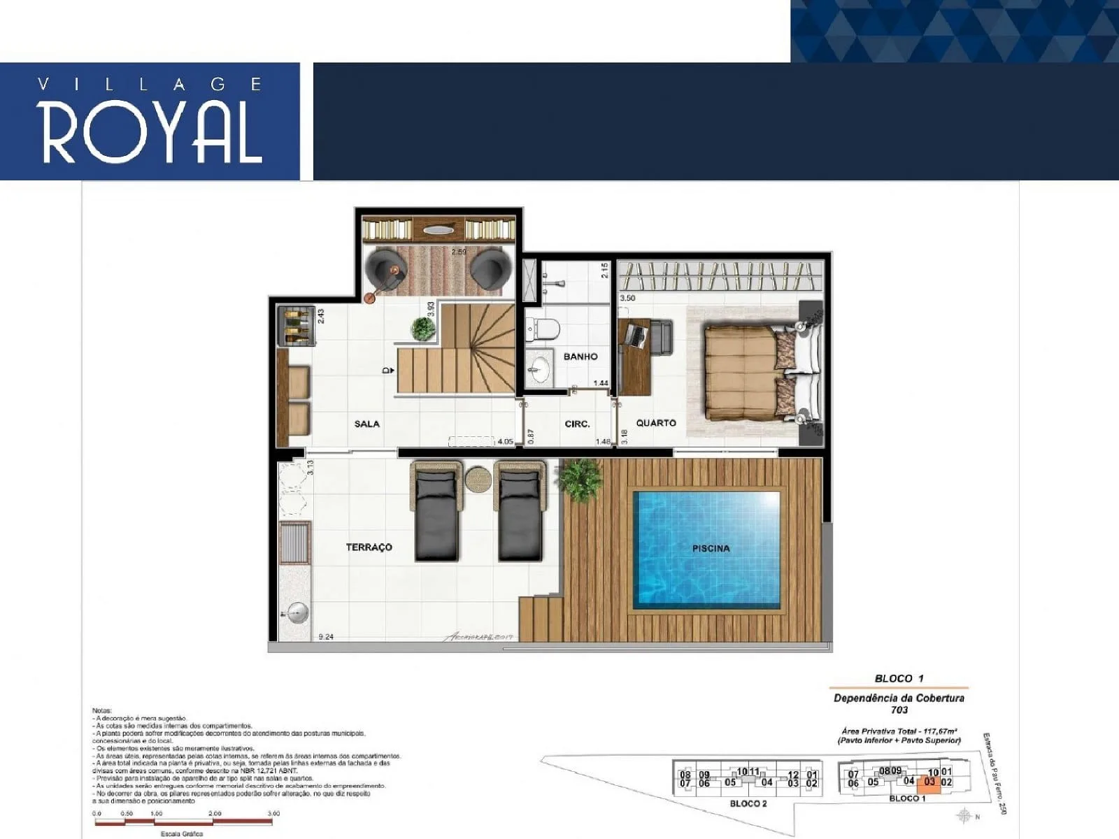 Planta 9: Village Royal Freguesia, apartamento de alto padrão em Outro, Rio de Janeiro