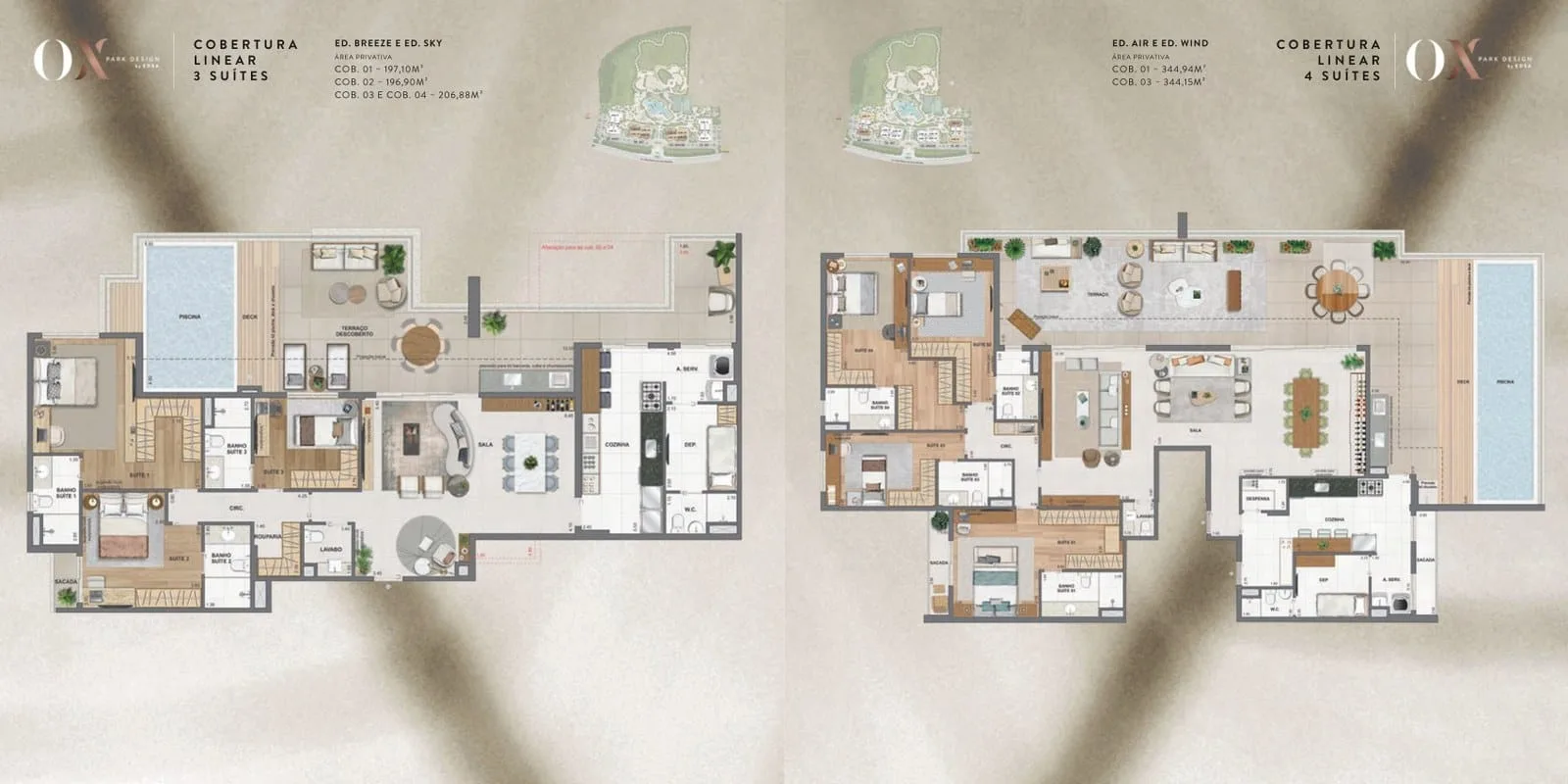Planta 7: Ox Park Design, apartamento de alto padrão na Barra da Tijuca, Rio de Janeiro