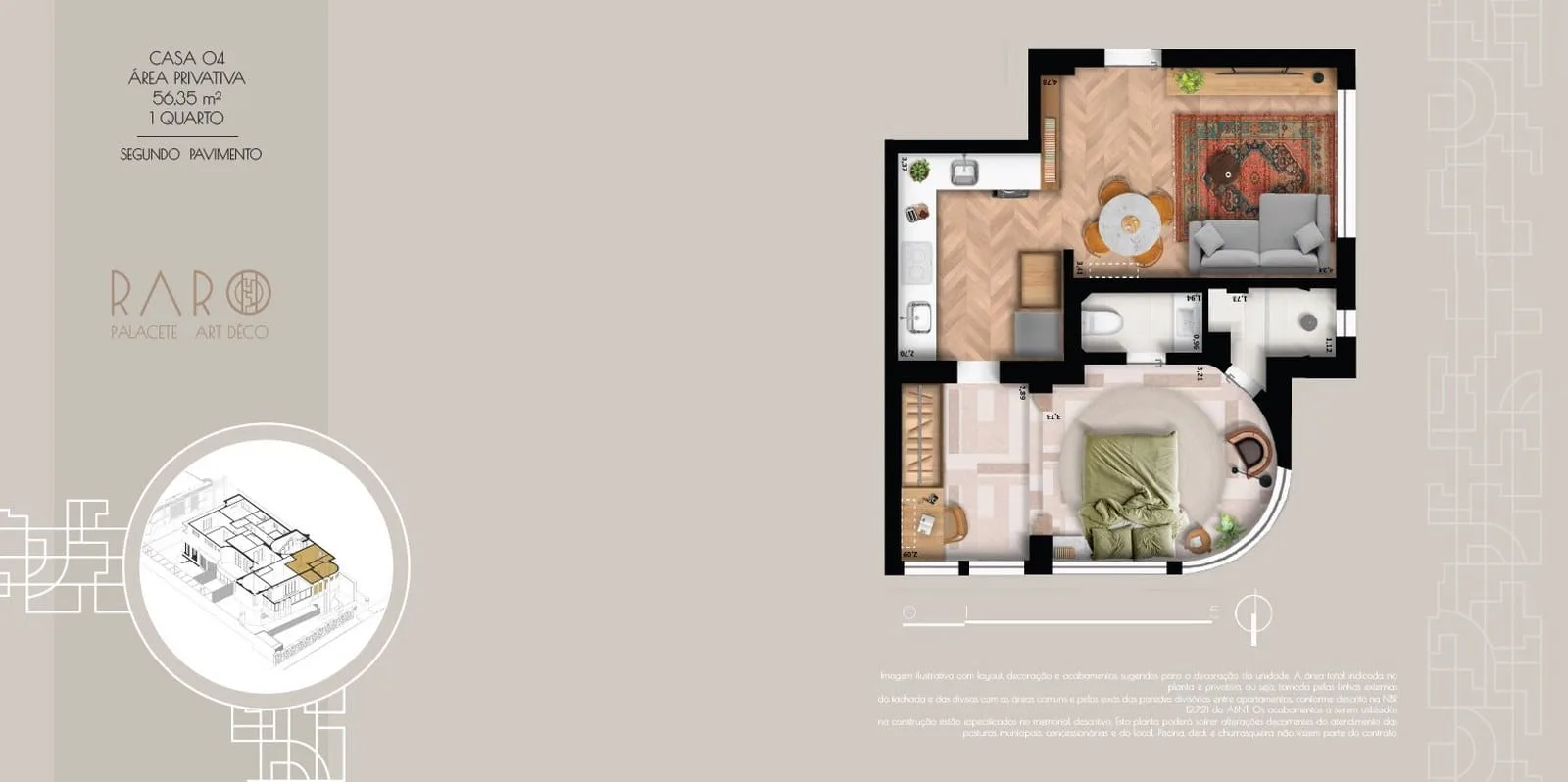 Planta 5: Raro Botafogo, apartamento de alto padrão em Botafogo, Rio de Janeiro