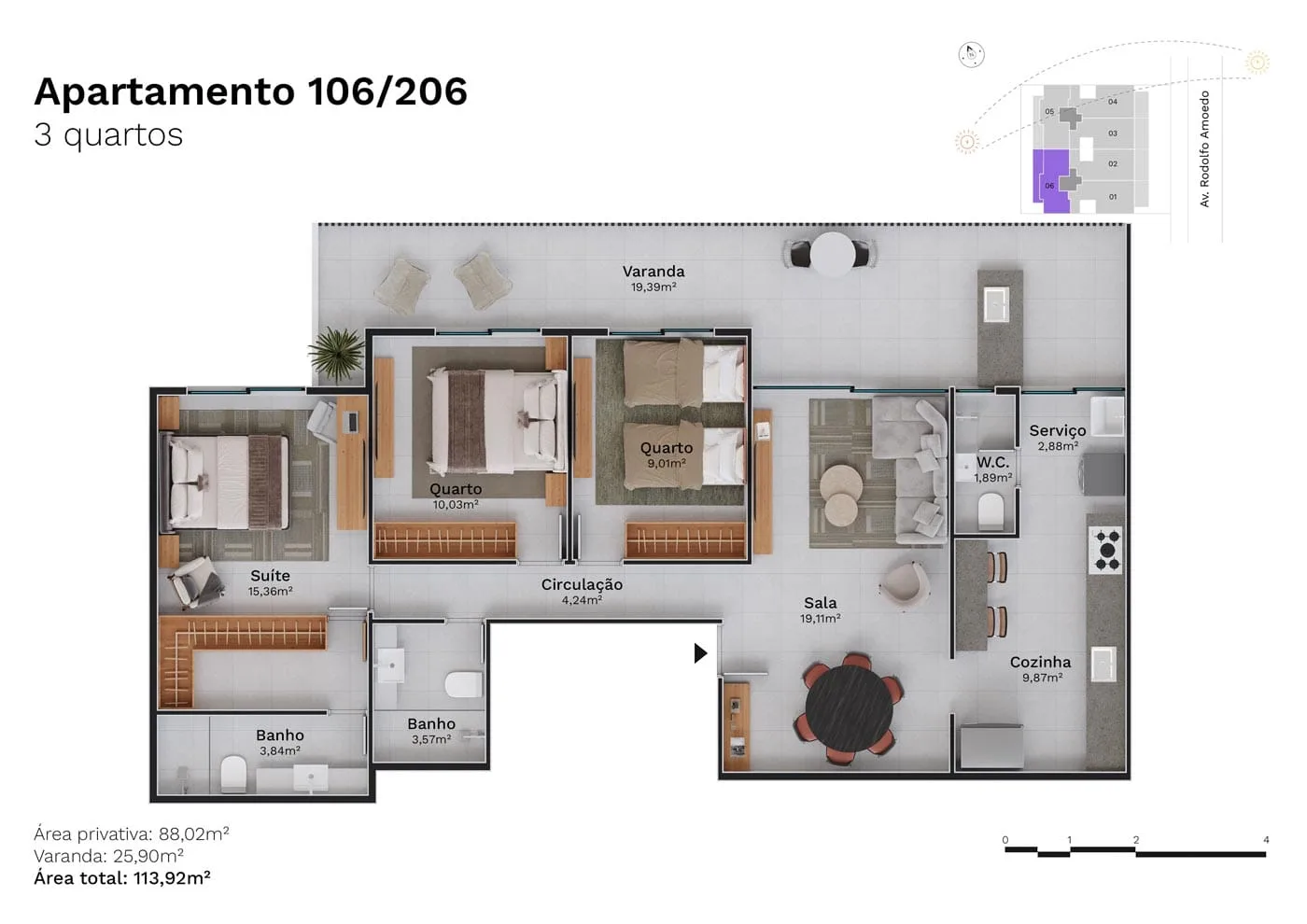 Planta 10: Haus Jardim Oceânico, apartamento de alto padrão na Barra da Tijuca, Rio de Janeiro