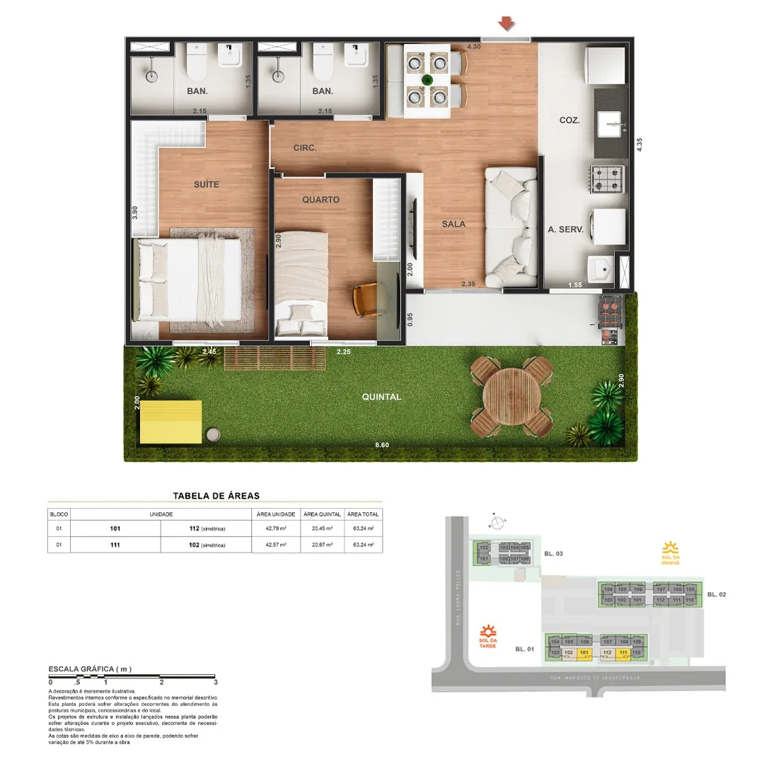 Planta 2: Vitale Walk Residencial, apartamento de alto padrão em Outro, Rio de Janeiro