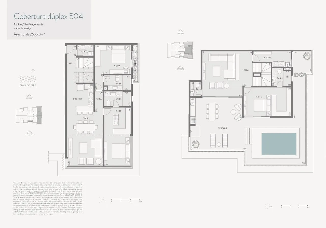 Planta 6: Signature Praia do Pepê, apartamento de alto padrão na Barra da Tijuca, Rio de Janeiro