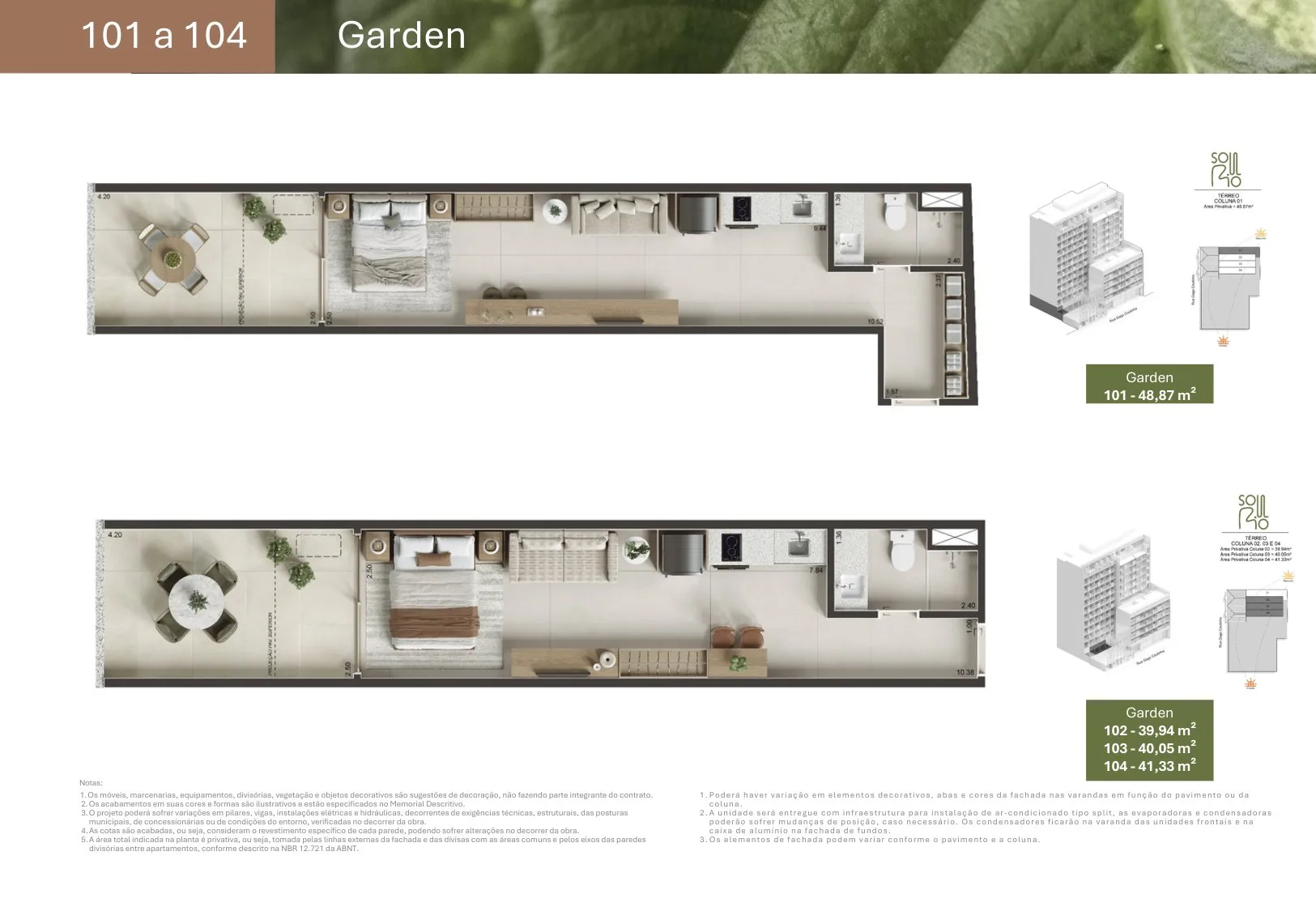 Planta 1: Soul Rio Gago Coutinho 53, studio de alto padrão em Laranjeiras, Rio de Janeiro