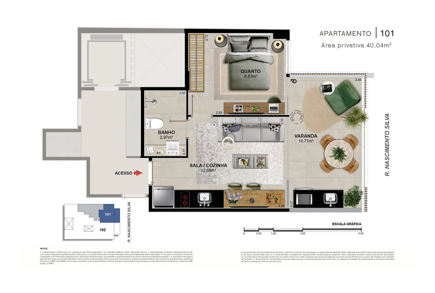 Planta 8: Nascimento 245, apartamento de alto padrão em Ipanema, Rio de Janeiro
