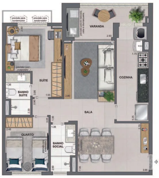 Planta 10: Iconyc By Yoo, apartamento de alto padrão em Botafogo, Rio de Janeiro