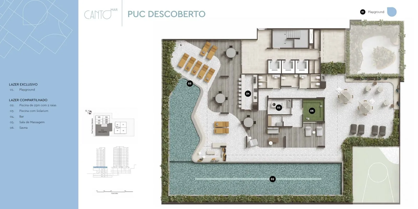 Planta 2: Canto Mar Arpoador, apartamento de alto padrão no Arpoador, Rio de Janeiro