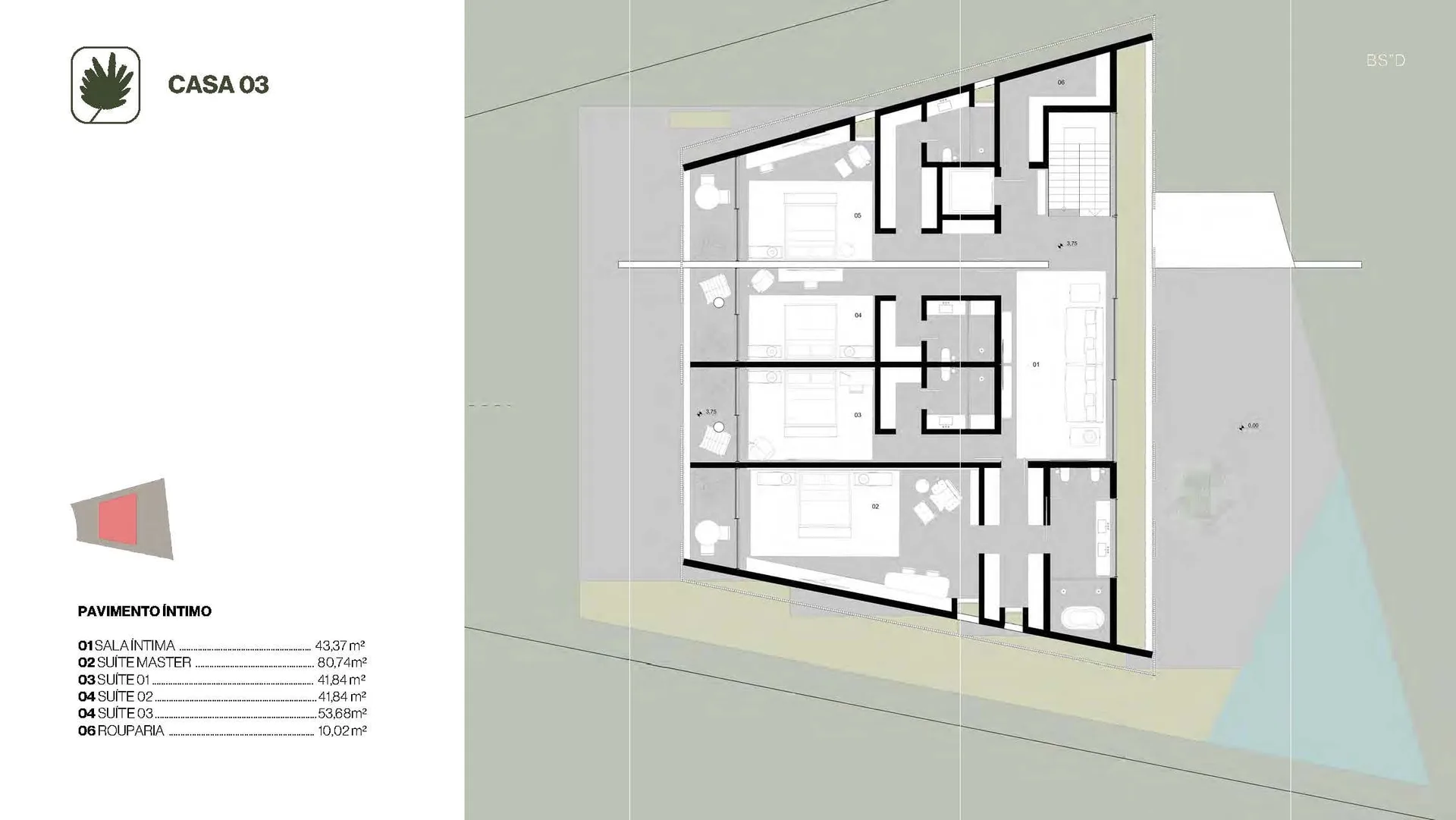Planta 11: Estância Pernambuco Mozak, apartamento de alto padrão no Leblon, Rio de Janeiro