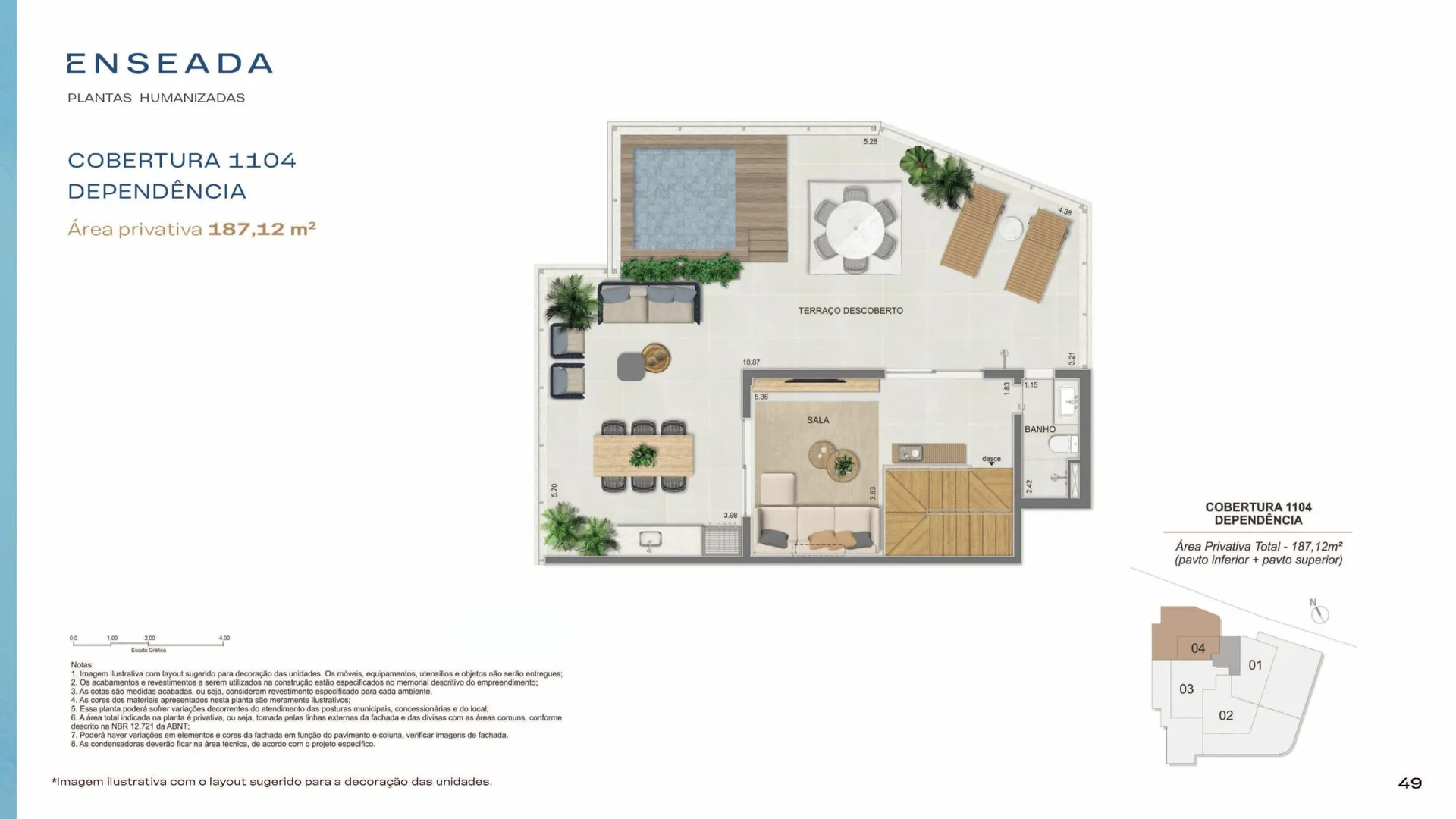Planta 11: Enseada Botafogo Residencial, apartamento de alto padrão em Botafogo, Rio de Janeiro