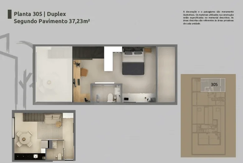 Planta 15: Residencial Vilares Copacabana, studio de alto padrão em Copacabana, Rio de Janeiro