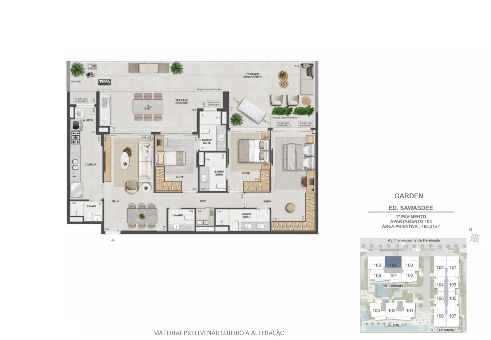 Planta 10: Península Collection, apartamento de alto padrão na Barra da Tijuca, Rio de Janeiro