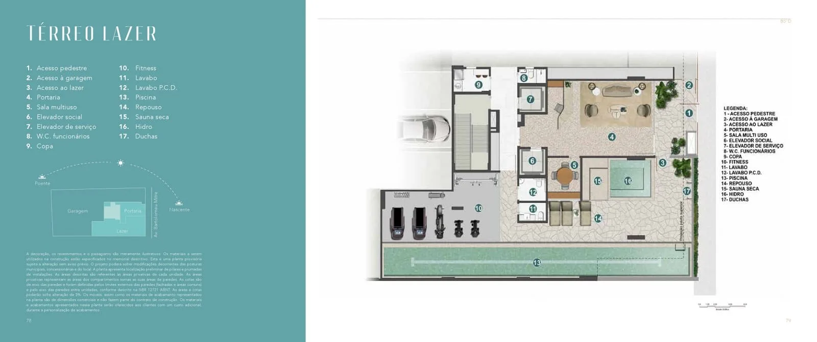 Planta 3: Areia Leblon, apartamento de alto padrão no Leblon, Rio de Janeiro