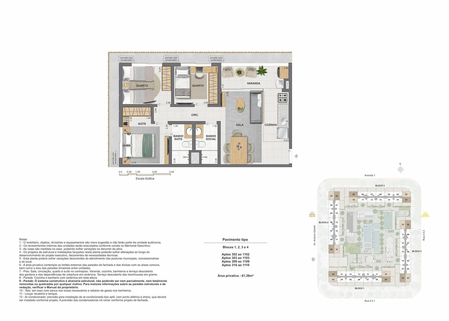 Planta 2: Arte Wood Residences, apartamento de alto padrão na Barra Olímpica, Rio de Janeiro