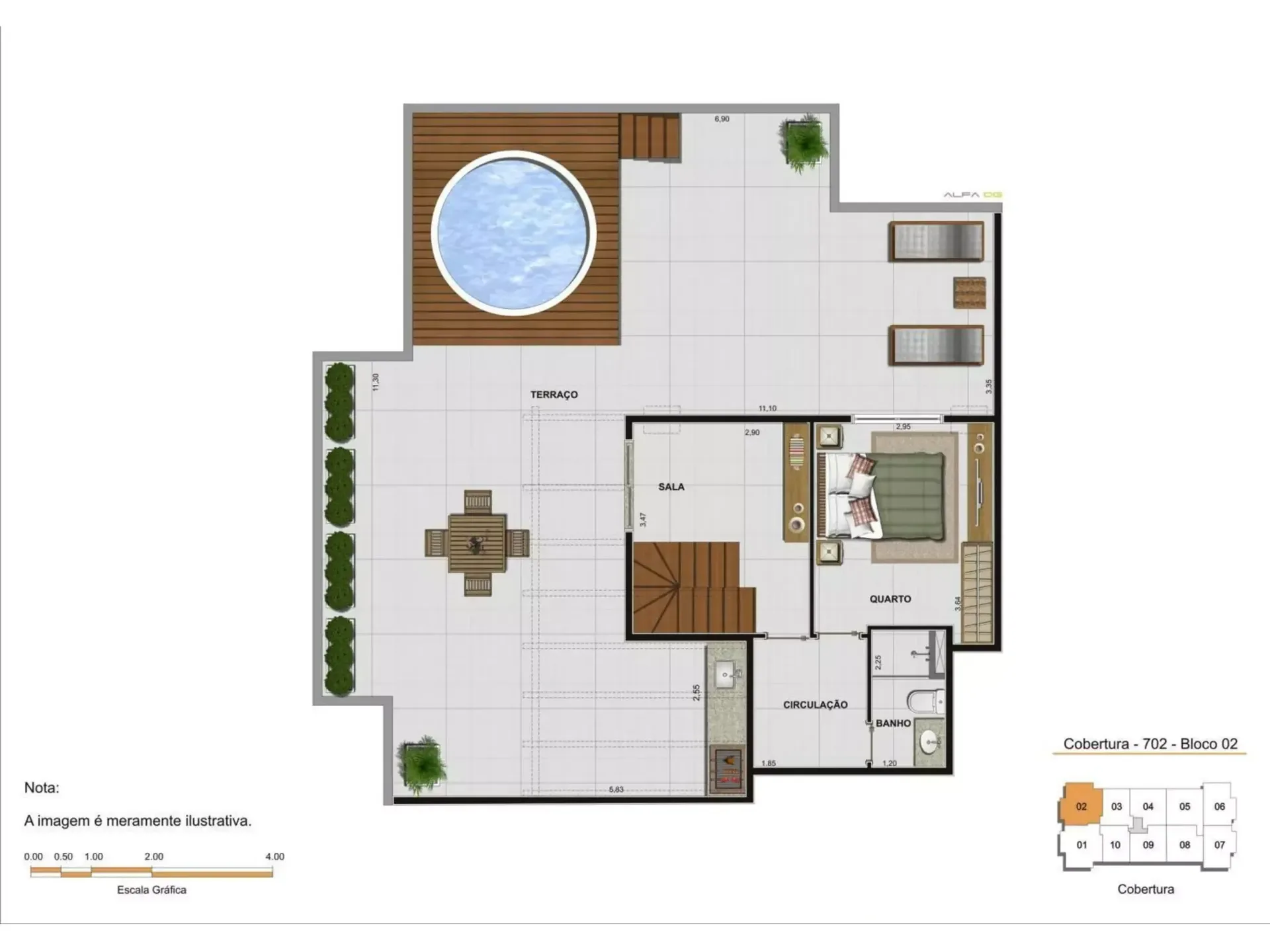 Planta 1: Village Vert Freguesia, apartamento de alto padrão em Outro, Rio de Janeiro