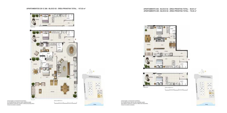 Planta 15: Las Ventanas Residencial, apartamento de alto padrão no Recreio dos Bandeirantes, Rio de Janeiro