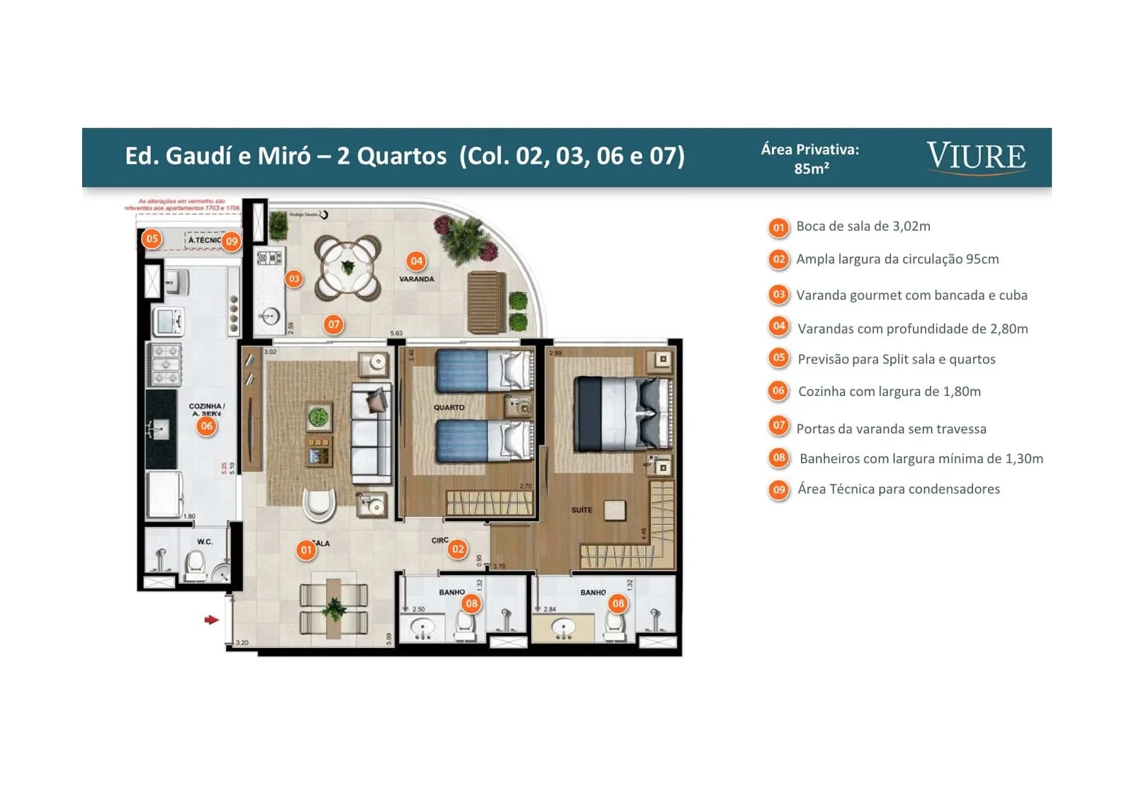 Planta 7: Viure Ilha Pura, apartamento de alto padrão na Barra da Tijuca, Rio de Janeiro