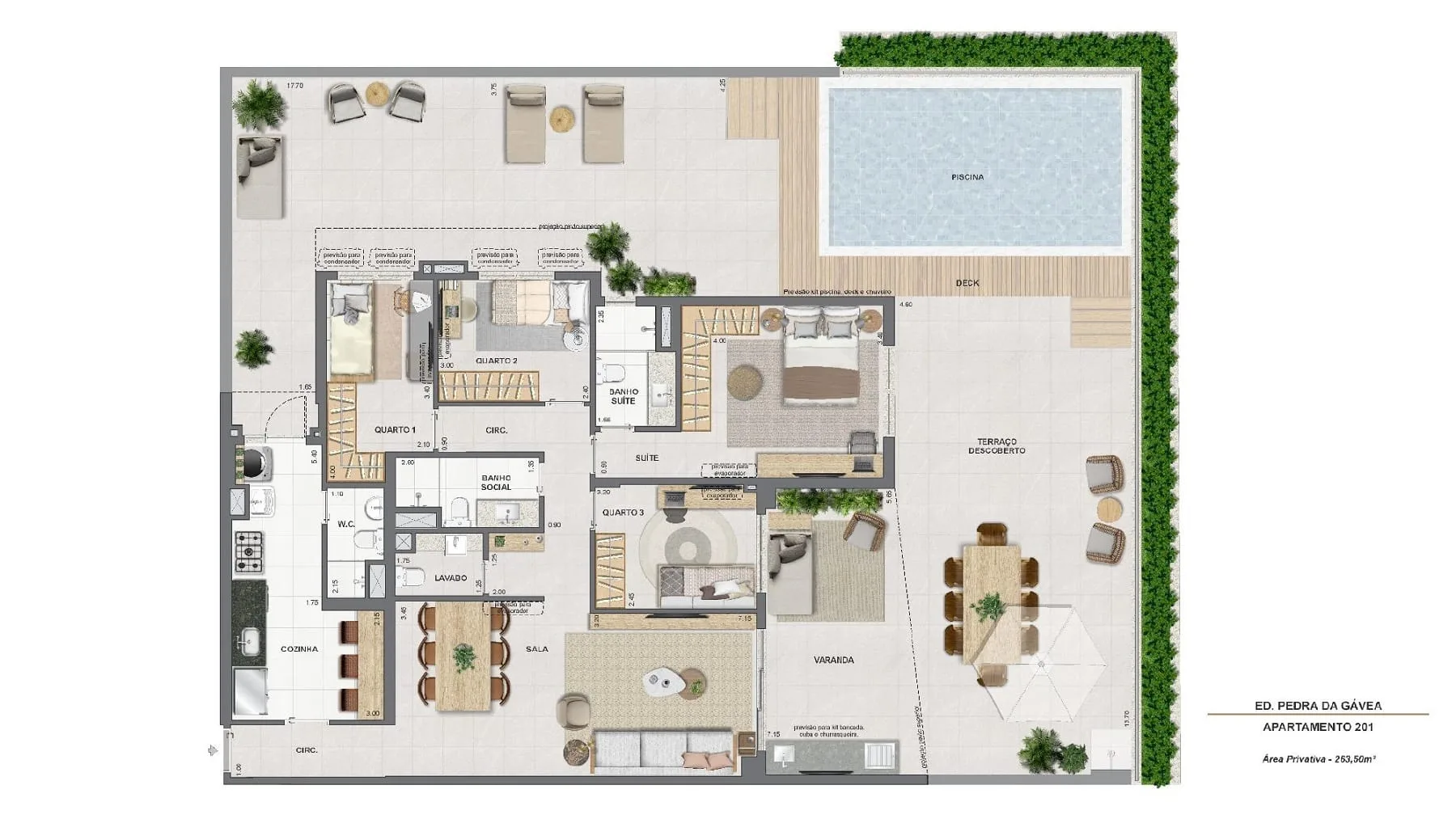 Planta 11: Endless Peninsula, apartamento de alto padrão na Barra da Tijuca, Rio de Janeiro