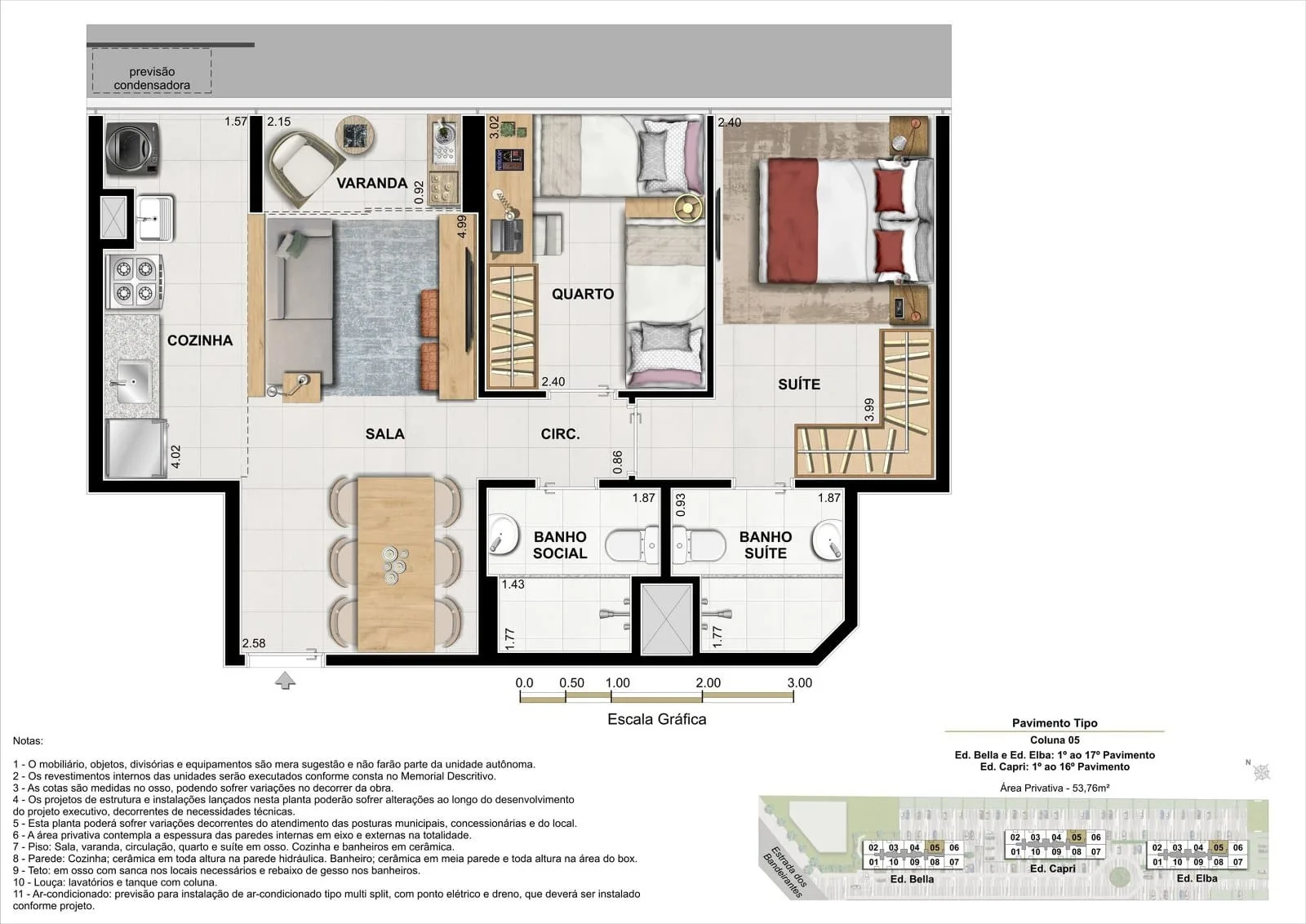 Planta 26: Murano Residencial, apartamento de alto padrão na Barra Olímpica, Rio de Janeiro