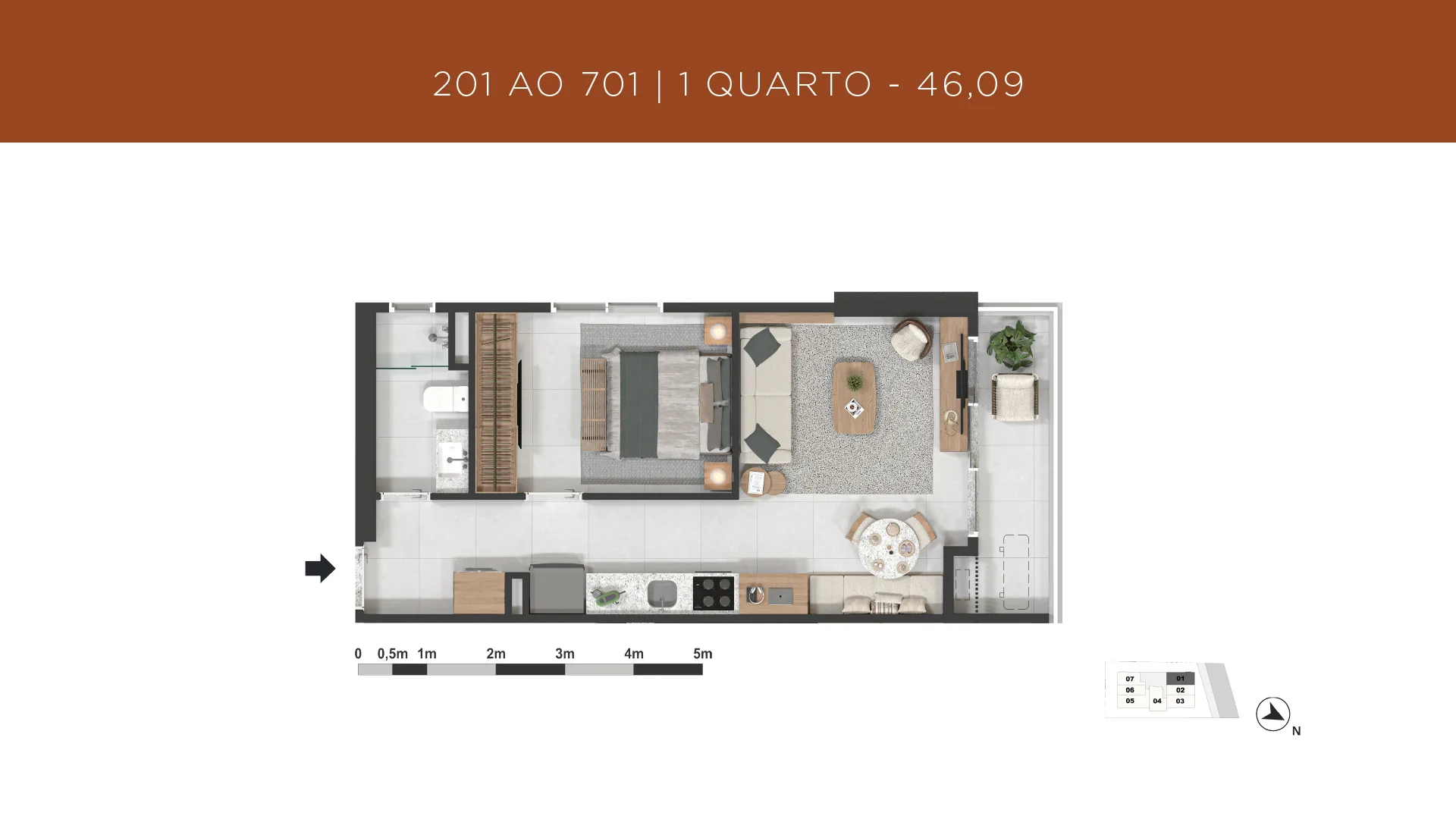 Planta 1: Gávea 99, apartamento de alto padrão na Gávea, Rio de Janeiro