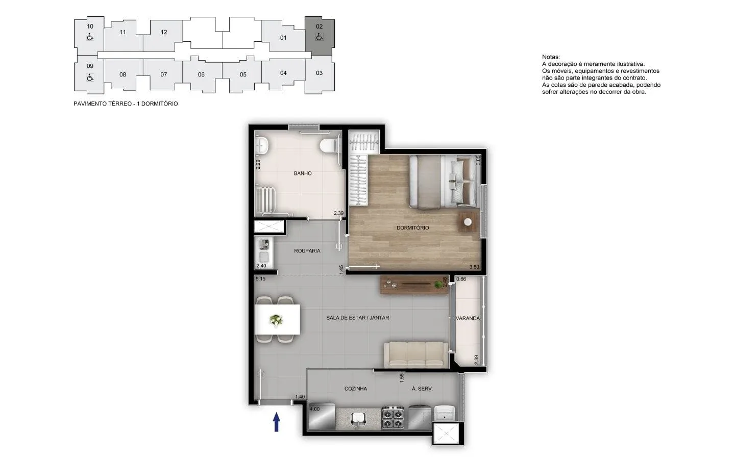 Planta 6: Orla Recreio Grumari, apartamento de alto padrão no Recreio dos Bandeirantes, Rio de Janeiro