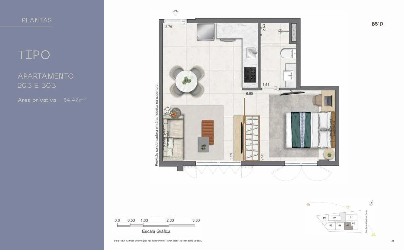 Planta 11: Villa Mozak, apartamento de alto padrão no Leblon, Rio de Janeiro
