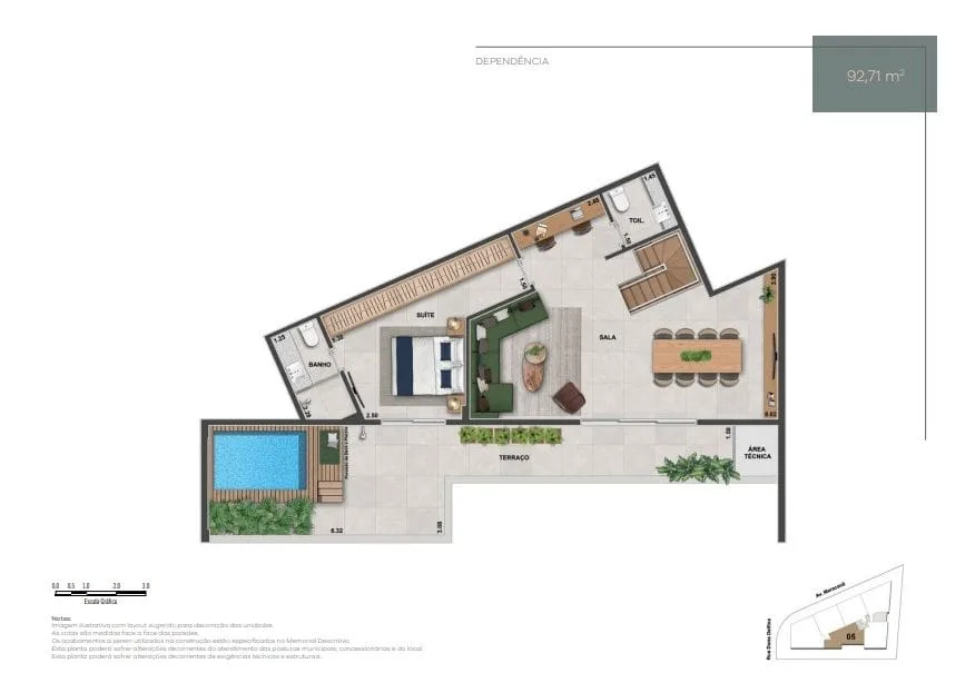 Planta 21: Ornato Tijuca, apartamento de alto padrão na Tijuca, Rio de Janeiro