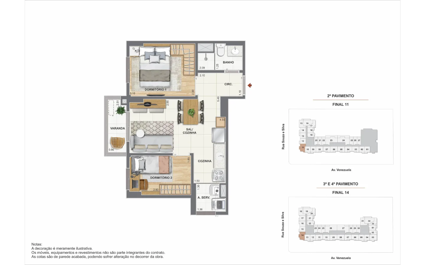 Planta 4: Orla Mauá , studio de alto padrão no Centro, Rio de Janeiro