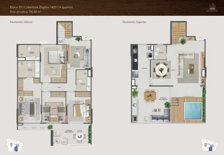 Planta 10: Symphony Residences Flamengo, apartamento de alto padrão no Flamengo, Rio de Janeiro